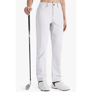 Libin Women’s White Curvy Straight Leg Golf Pants Size 8 Lightweight